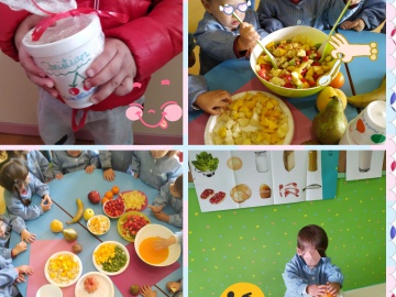 Día de la comida saludable Educamos al niño a tener una conducta nutricional adecuada además la manipulación de diferentes alimentos como utensilios.